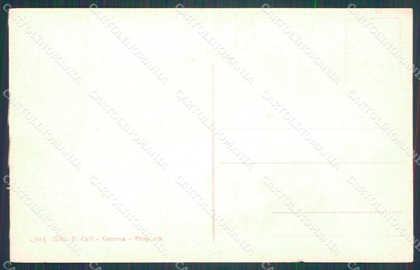 Genova Città Piazza Acquaverde Chiaro di Luna STRAPPINO cartolina WX3667 – retro