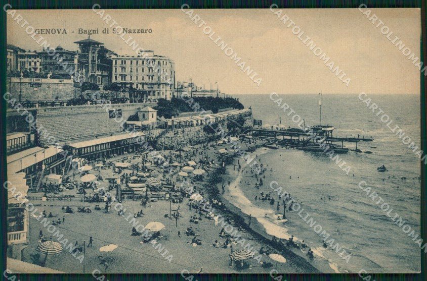 Genova Città Bagni San Nazzaro cartolina WX3677 – fronte