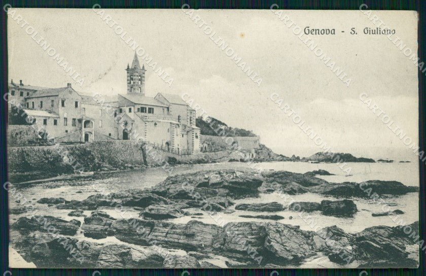 Genova Città San Giuliano PIEGHINE cartolina WX3679 – fronte
