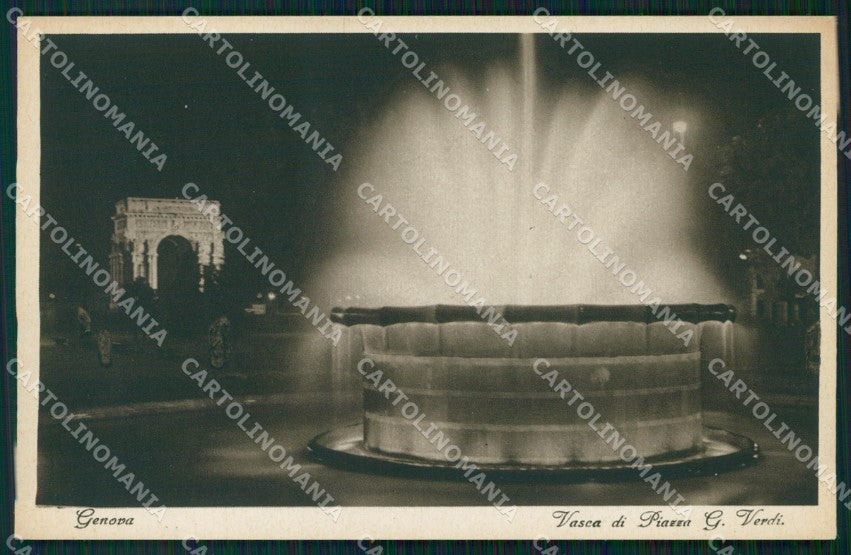 Genova Città Piazza Giusepe Verdi Fontana cartolina WX3682 – fronte