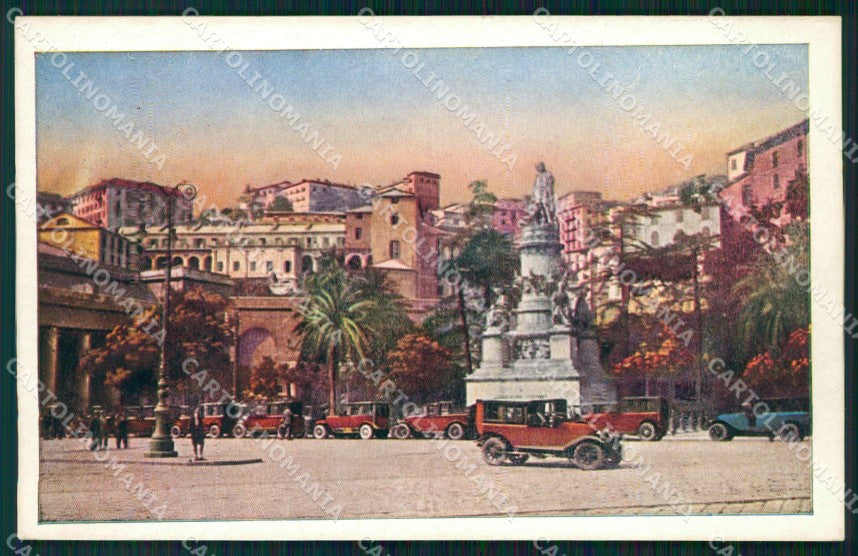Genova Città Piazza Acquaverde Auto cartolina WX3683 – fronte