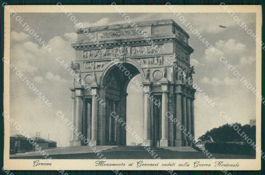 Genova Città Monumento Caduti Guerra Nazionale cartolina WX3685 – fronte