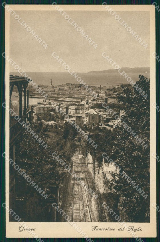 Genova Città Funicolare del Righi PIEGHINA cartolina WX3691 – fronte