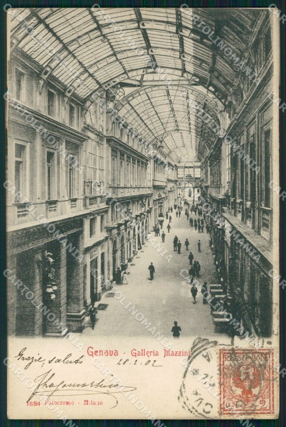 Genova Città Galleria Mazzini cartolina WX3700 – fronte