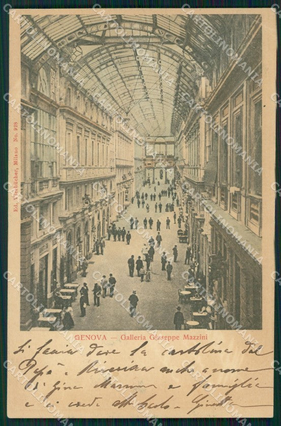 Genova Città Galleria Mazzini PIEGHINA cartolina WX3709 – fronte