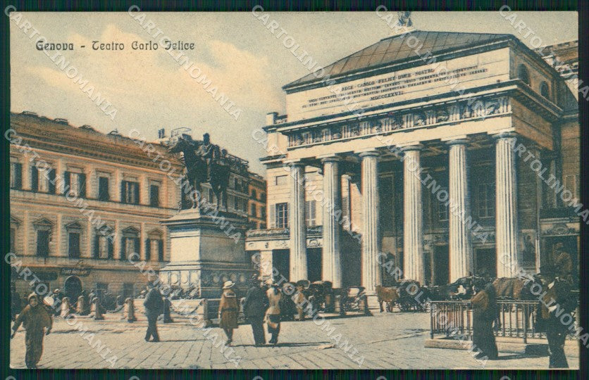 Genova Città Teatro Carrozze cartolina WX3721 – fronte