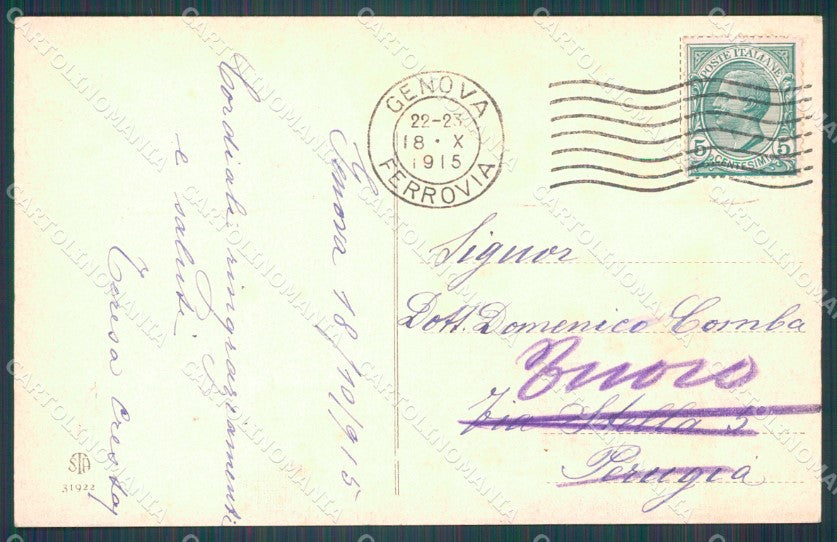 Genova Città Teatro Carrozze cartolina WX3721 – retro