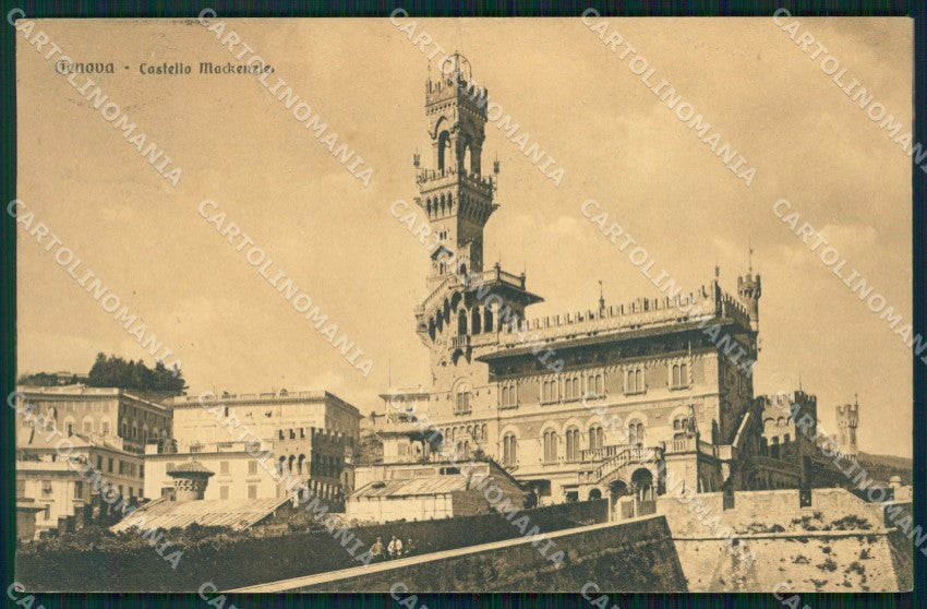 Genova Città Castello Mackenzie cartolina WX3723 – fronte