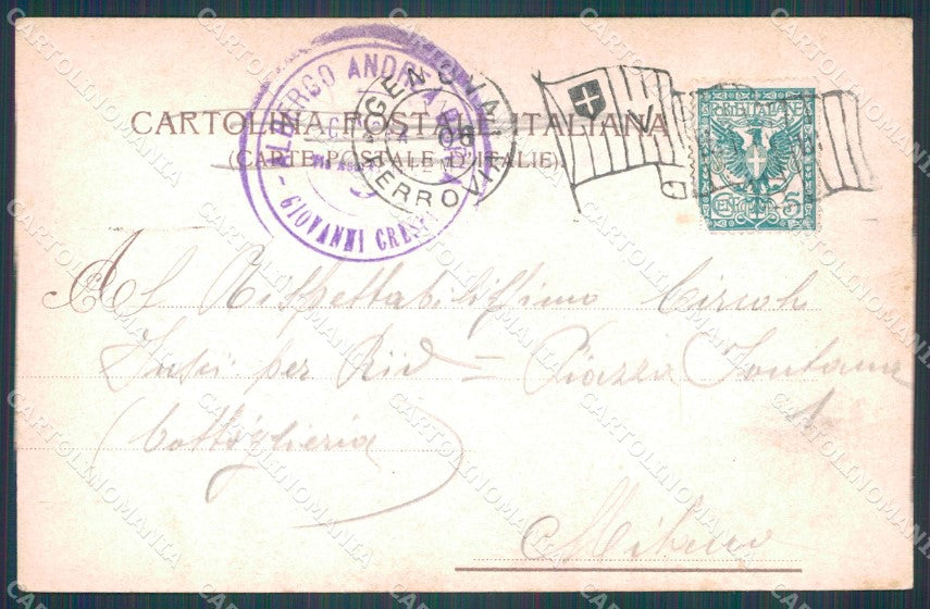 Genova Città Castello de Albertis Collina San Ugo cartolina WX3732 – retro