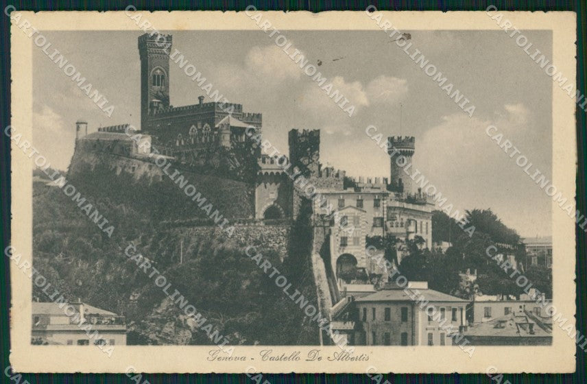 Genova Città Castello de Albertis MACCHIA cartolina WX3733 – fronte