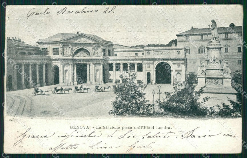 Genova Città Stazione Principe STRAPPINO PIEGHINE cartolina WX3736 – fronte
