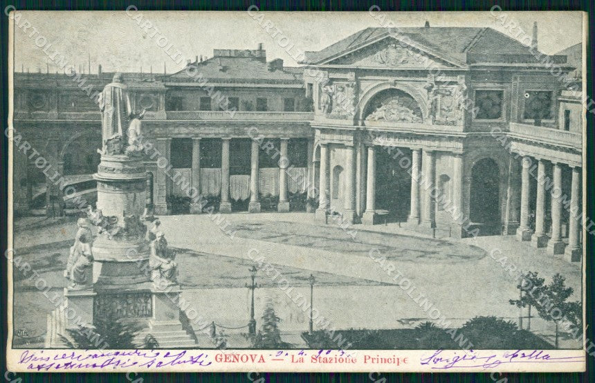 Genova Città Stazione Principe cartolina WX3738 – fronte