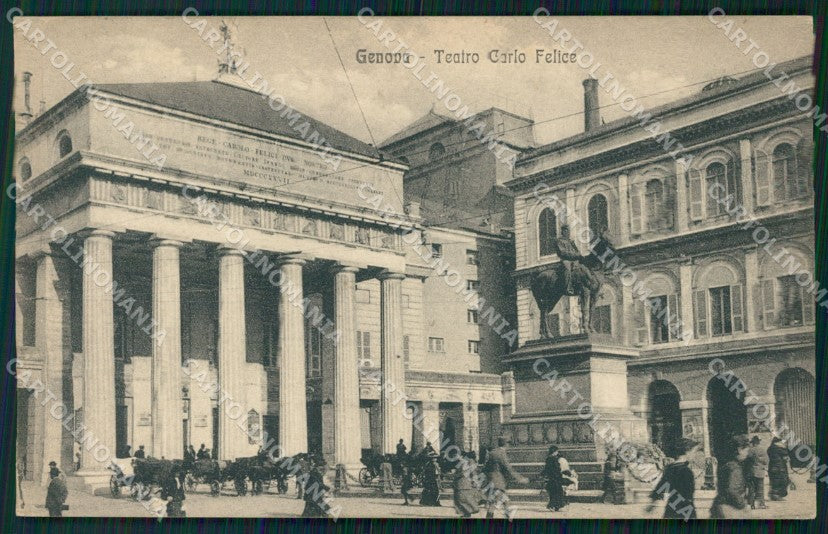 Genova Città Teatro Carrozze cartolina WX3741 – fronte