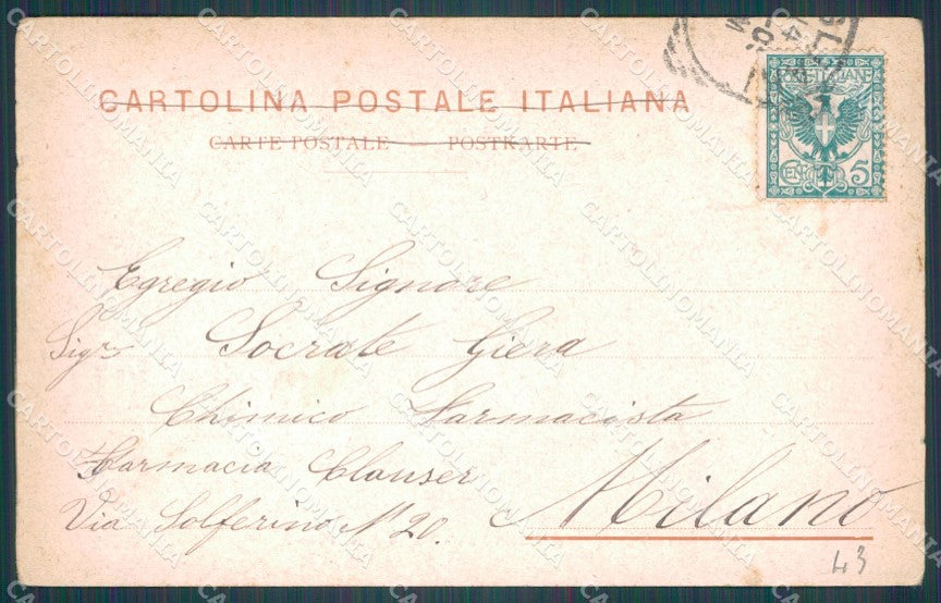 Genova Città Teatro Carrozze PIEGA STRAPPINO PIEGHINE cartolina WX3742 – retro