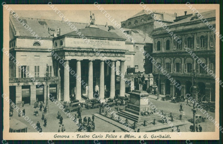 Genova Città Teatro Auto Garibaldi cartolina WX3747 – fronte