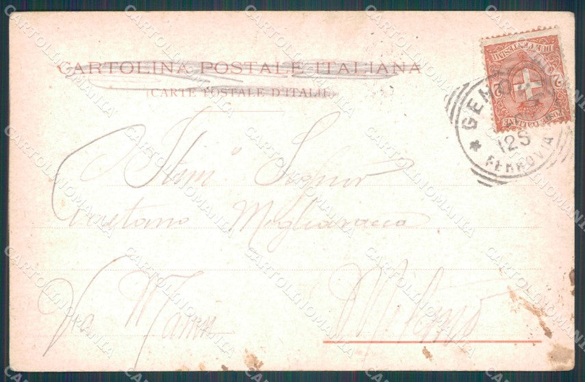 Genova Città Teatro Carrozze Garibaldi PIEGHINA cartolina WX3748 – retro
