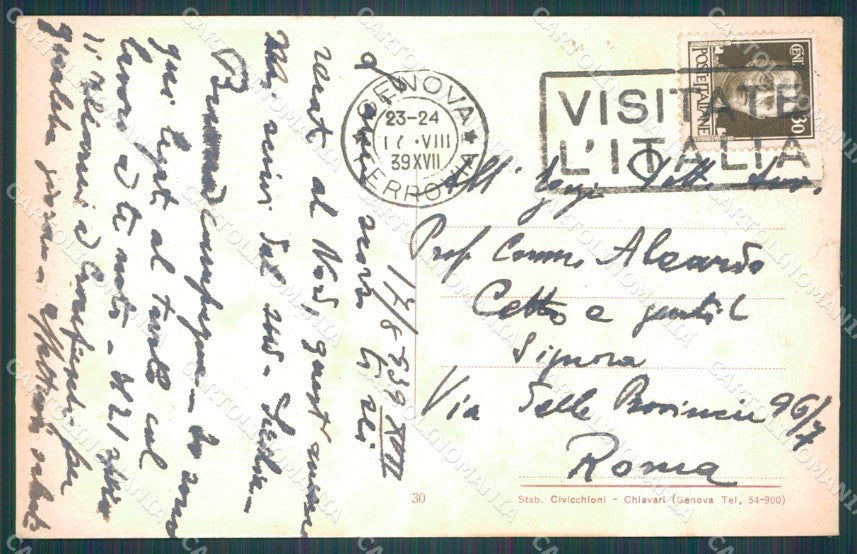 Genova Città Piazza Tommaseo cartolina WX3751 – retro