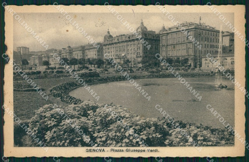 Genova Città Piazza Verdi cartolina WX3756 – fronte
