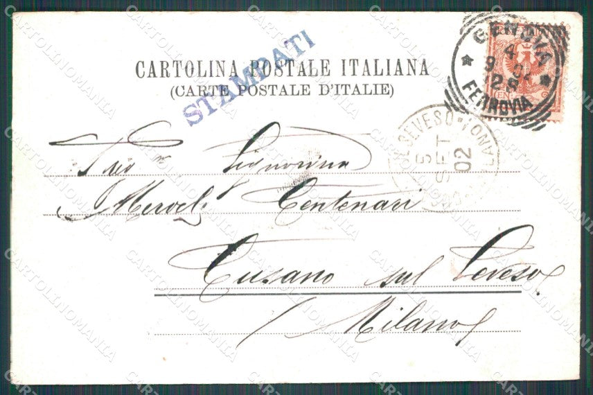 Genova Città Piazza De Ferrari Tram Teatro Garibaldi cartolina WX3778 – retro