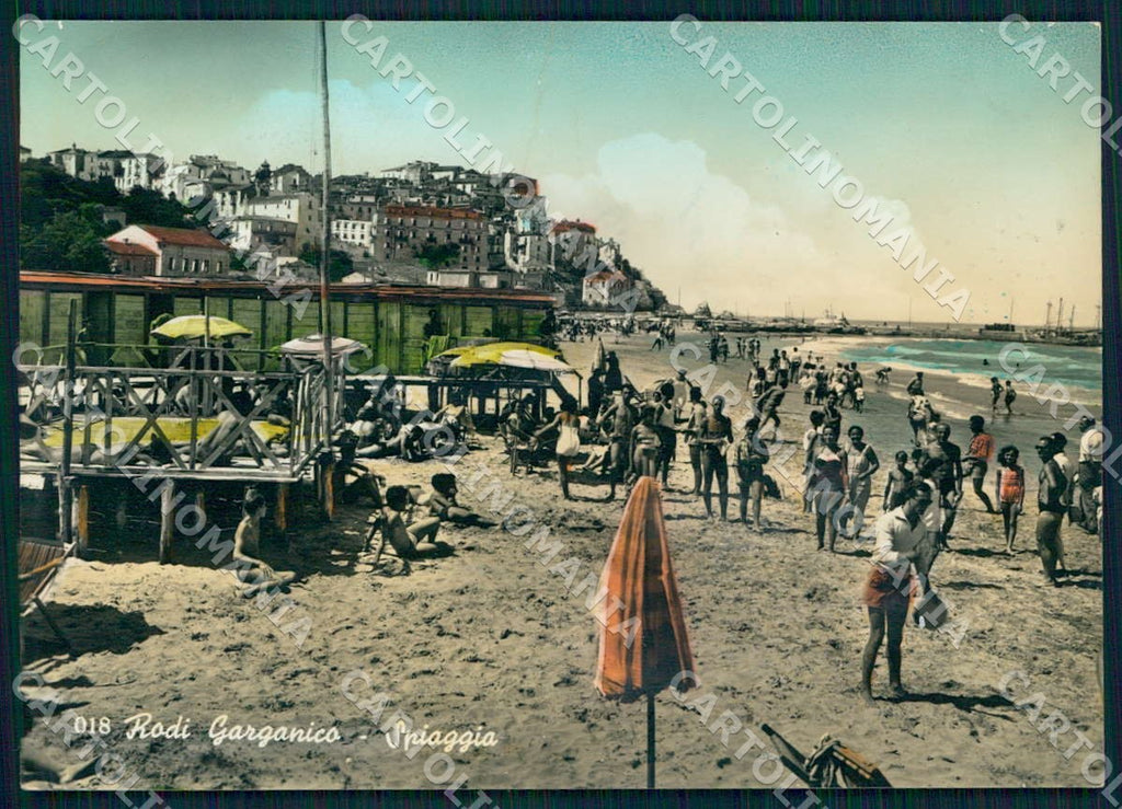 Foggia Rodi Garganico Spiaggia PIEGHINA foto FG cartolina WX7166 – fronte