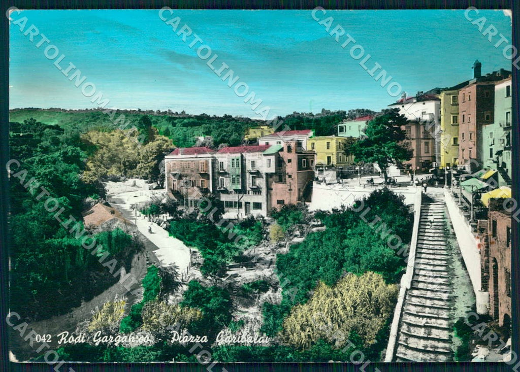 Foggia Rodi Garganico Piazza Garibaldi foto FG cartolina WX7170 – fronte