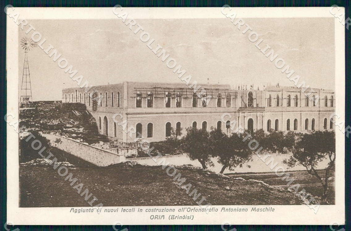 Brindisi Oria Orfanotrofio Antoniano Maschile Aggiunta Locali cartolina WX7172 – fronte