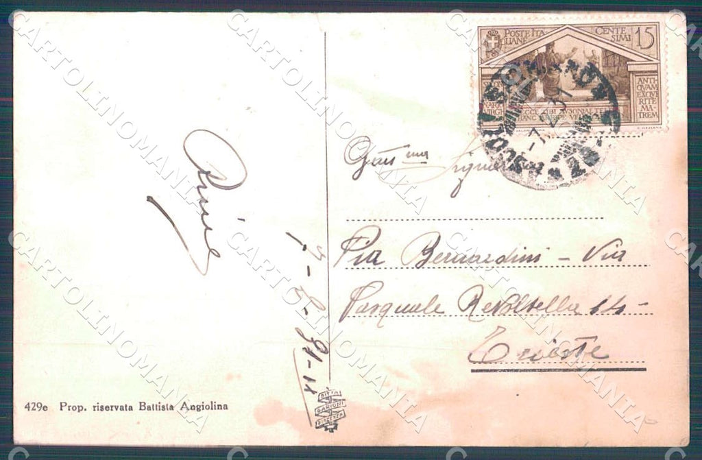 Foggia Ascoli Satriano Monumento ai Caduti cartolina WX7177 – retro