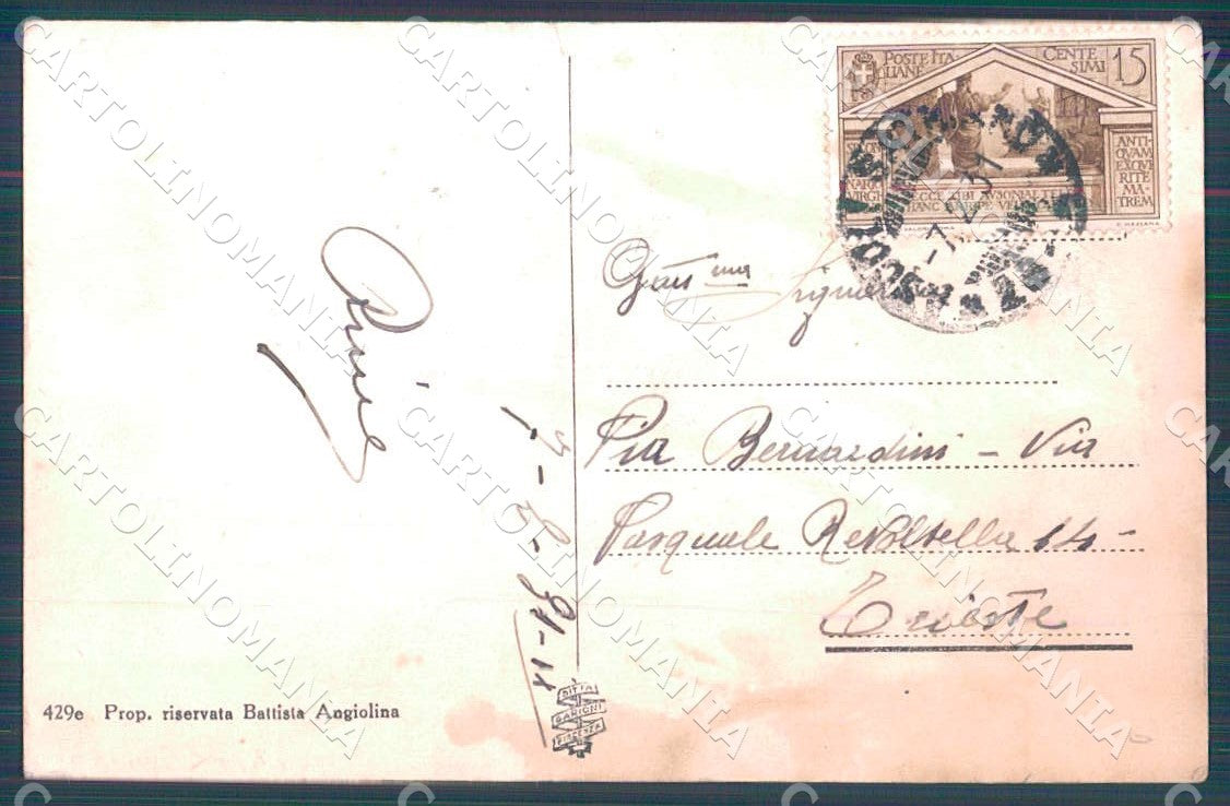 Foggia Ascoli Satriano Monumento ai Caduti cartolina WX7177 – retro