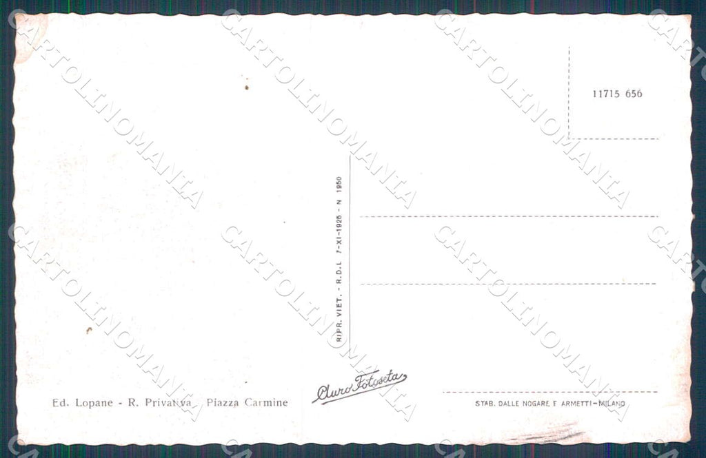 Foggia Cerignola Viale Umberto I cartolina WX7188 – retro
