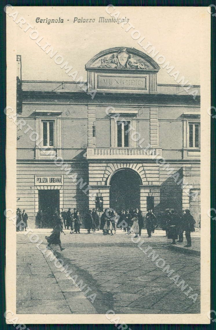 Foggia Cerignola Palazzo Municipale Polizia Urbana cartolina WX7189 – fronte