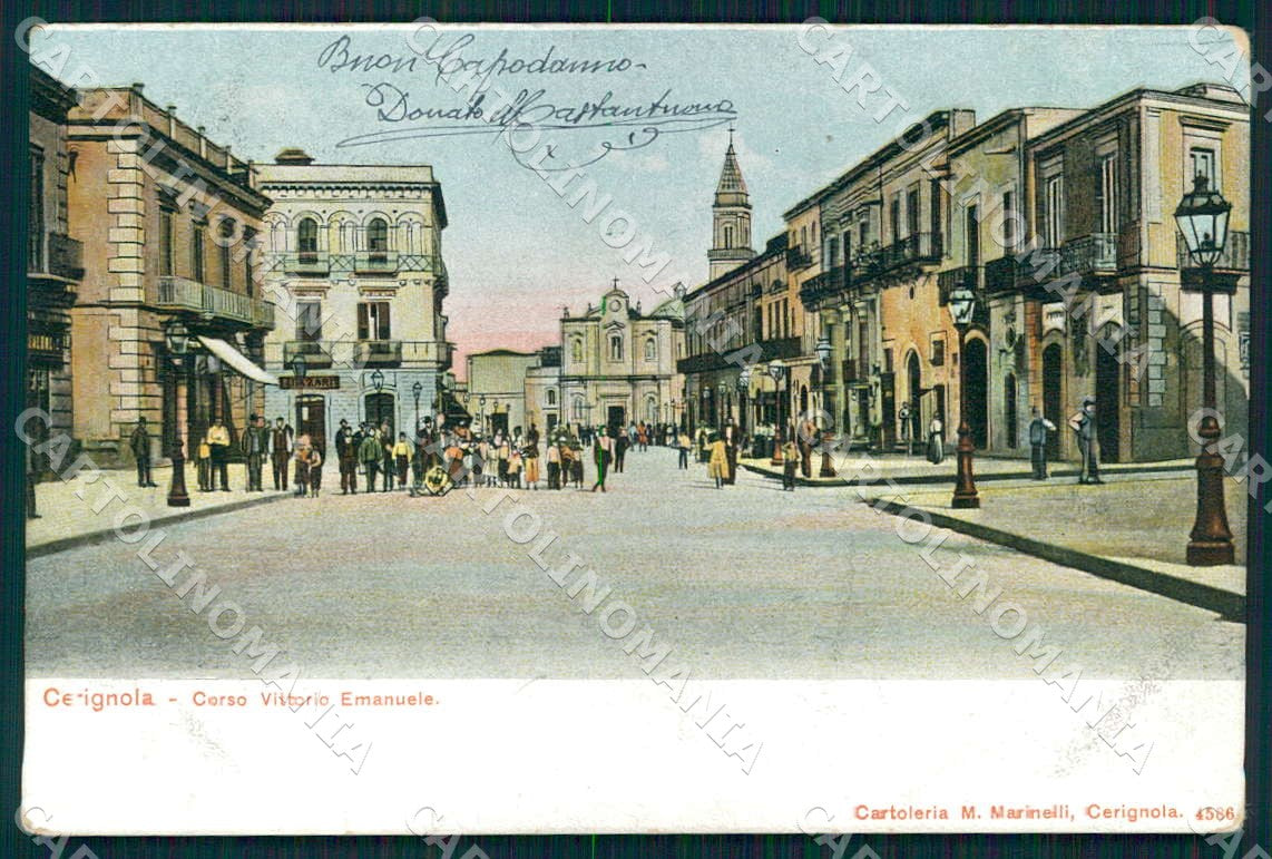 Foggia Cerignola Corso Vittorio Emanuele cartolina WX7190 – fronte