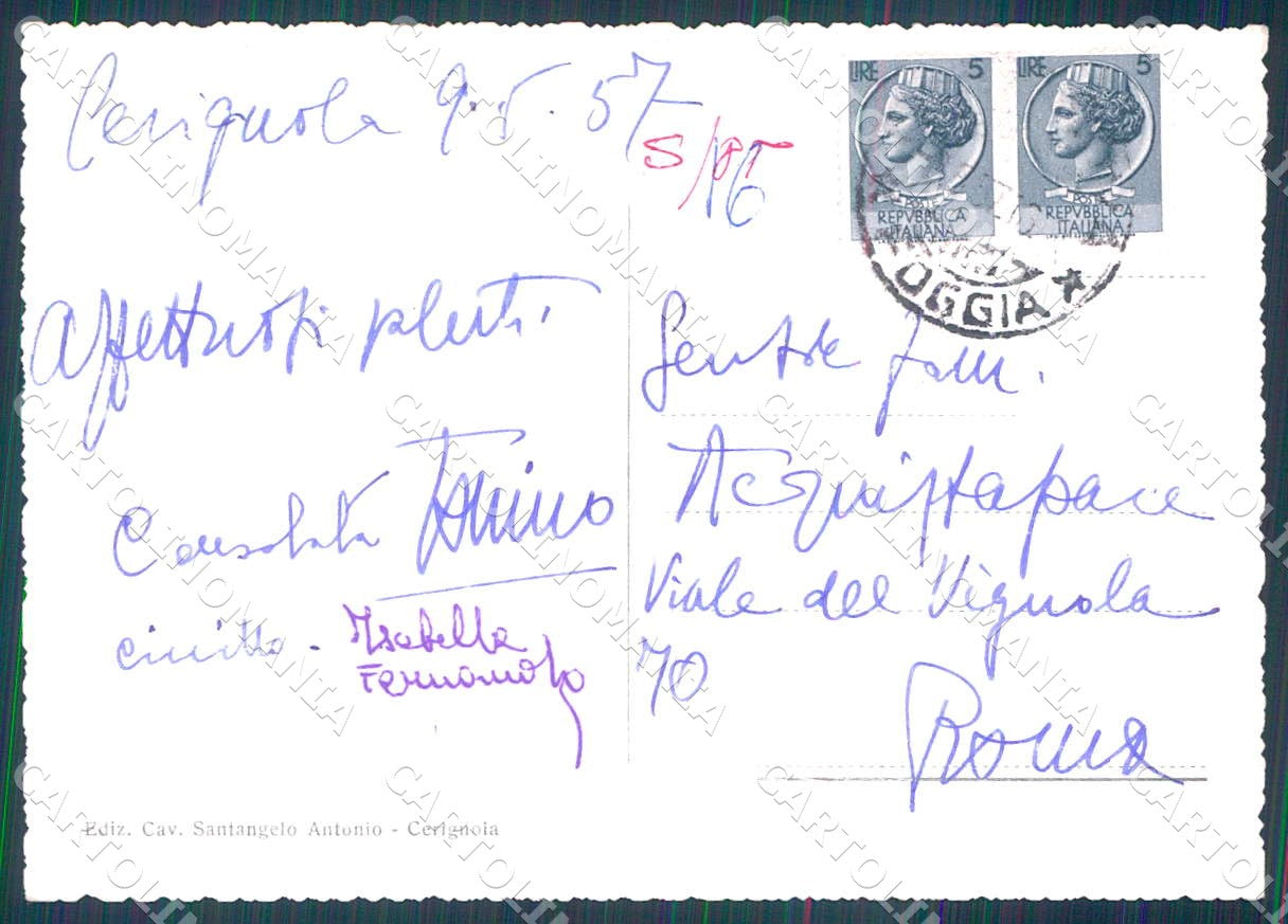 Foggia Cerignola Teatro Mercadante foto FG cartolina WX7195 – retro