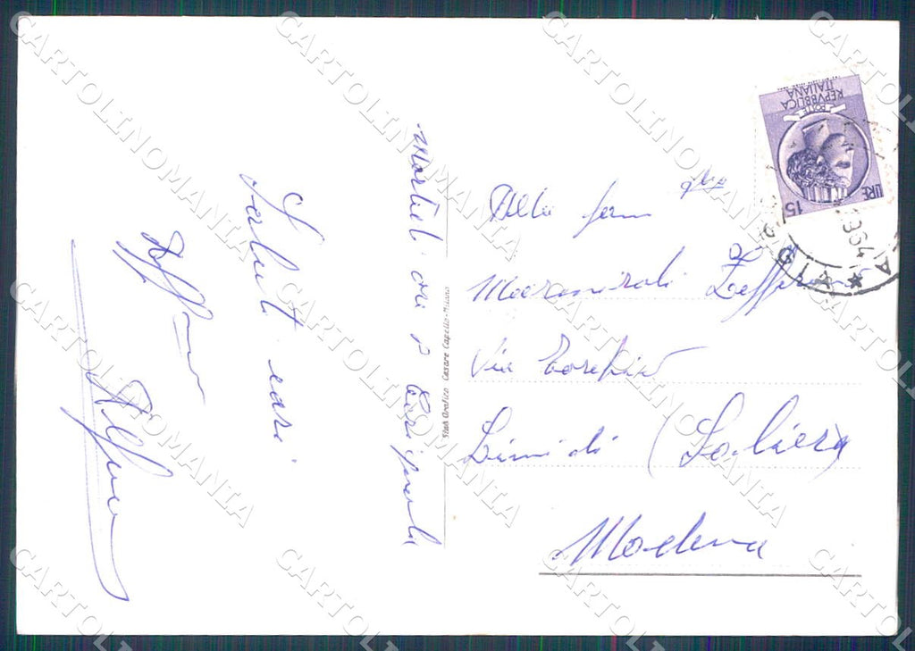 Foggia Cerignola Piazza Matteotti Teatro Mercadante FG cartolina WX7196 – retro