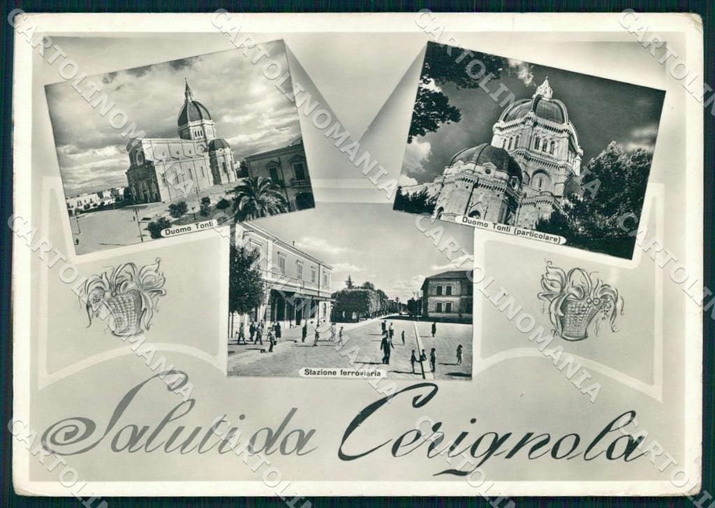 Foggia Cerignola Saluti da Vedutine Stazione Duomo foto FG ccartolina WX7201 – fronte