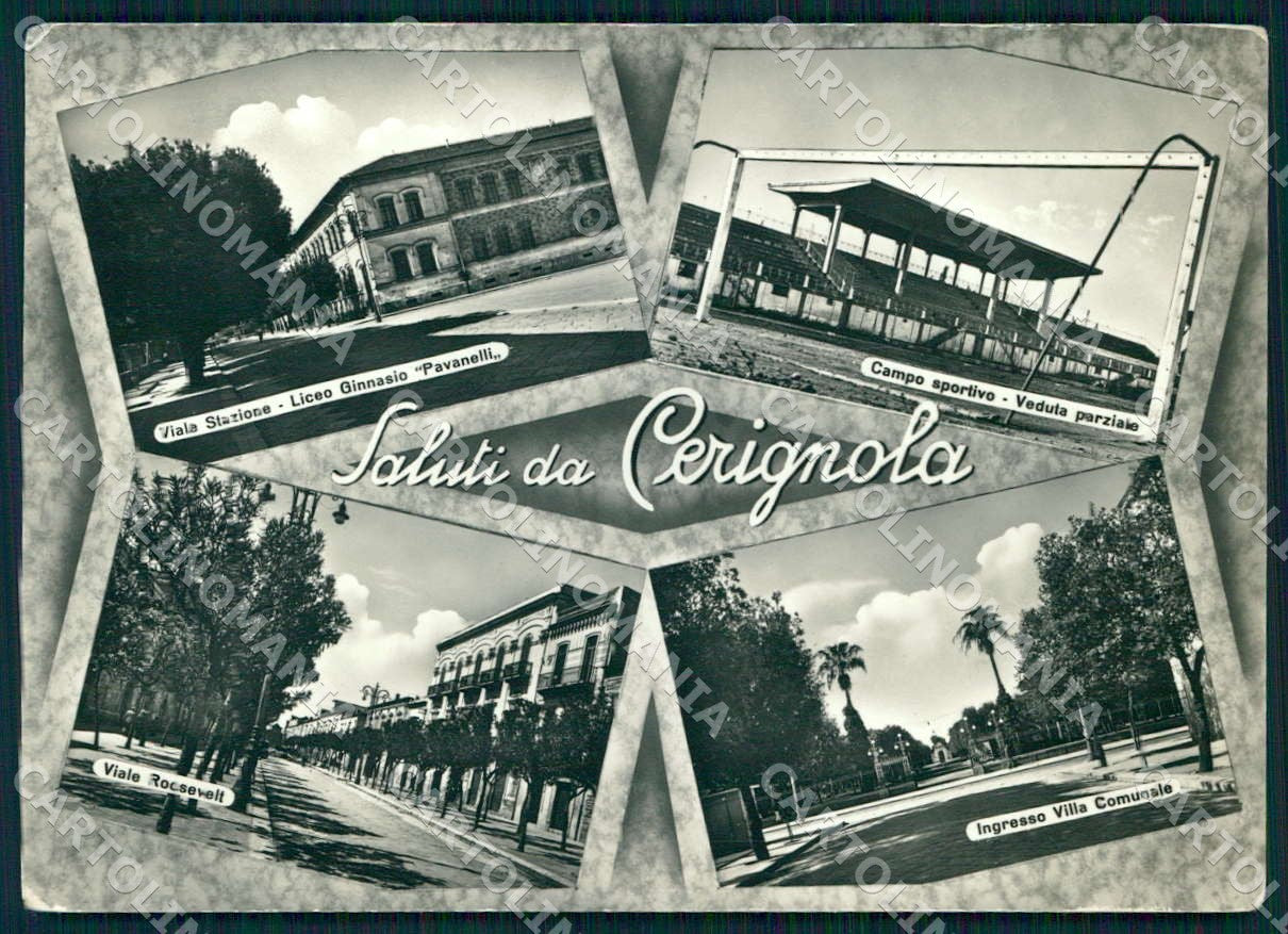Foggia Cerignola Saluti da Stazione Campo Sportivo Foto FG cartolina WX7200 – fronte