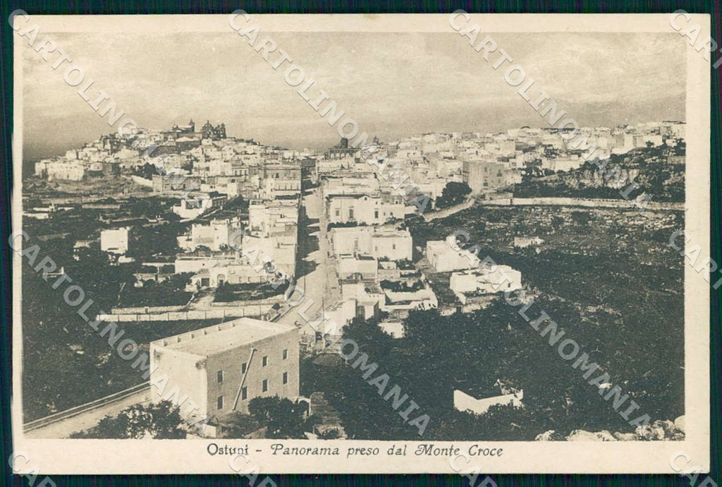 Brindisi Ostuni Panorama dal Monte Croce cartolina WX7206 – fronte