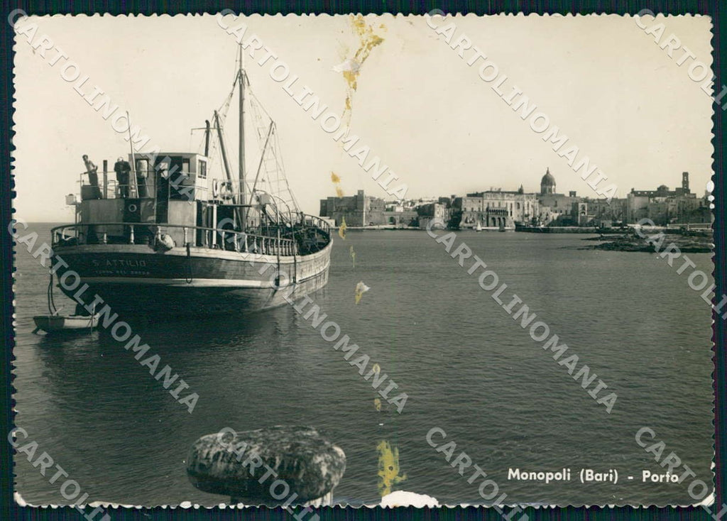 Bari Monopoli il Porto ABRASA foto FG cartolina WX7224 – fronte