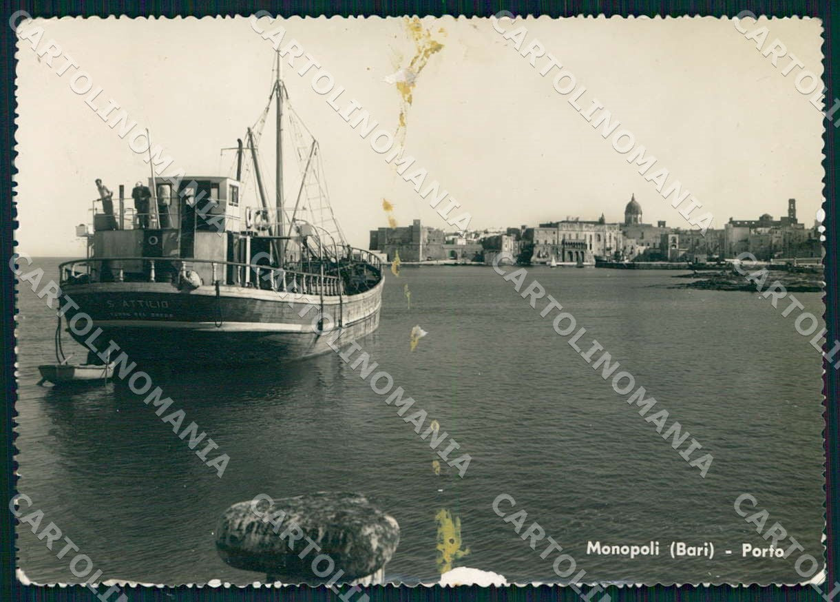 Bari Monopoli il Porto ABRASA foto FG cartolina WX7224 – fronte