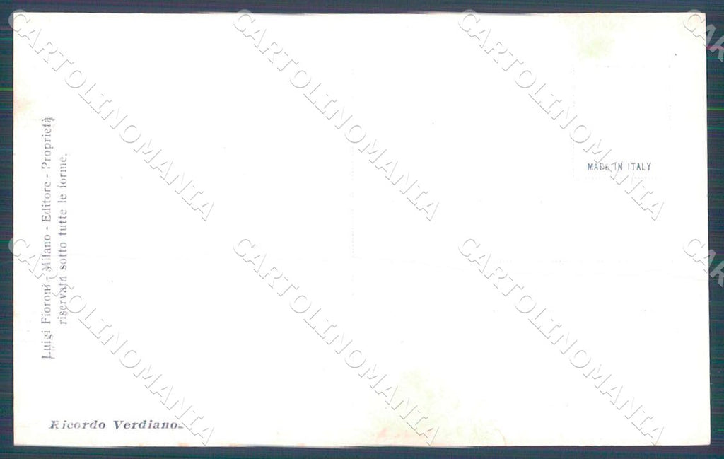 Artist Bertiglia Giuseppe Verdi Opera Nabucco Spartito Foto cartolina WX7234 – retro