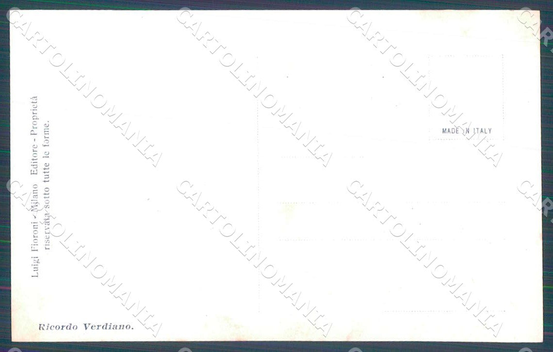 Artist Bertiglia Giuseppe Verdi Omaggi Nazioni Flags 1172 Foto cartolina WX7237 – retro