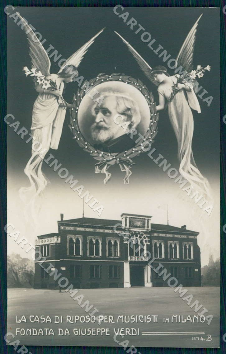 Artist Bertiglia Giuseppe Verdi Milano Piazza Buonarroti Foto cartolina WX7239 – fronte
