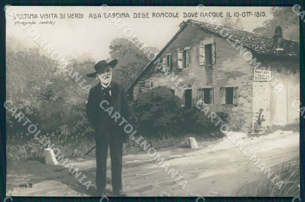 Artist Bertiglia Giuseppe Verdi Roncole di Busseto 1175 Foto cartolina WX7240 – fronte