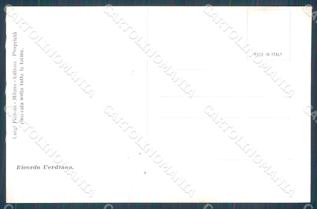 Artist Bertiglia Giuseppe Verdi Roncole di Busseto 1175 Foto cartolina WX7240 – retro