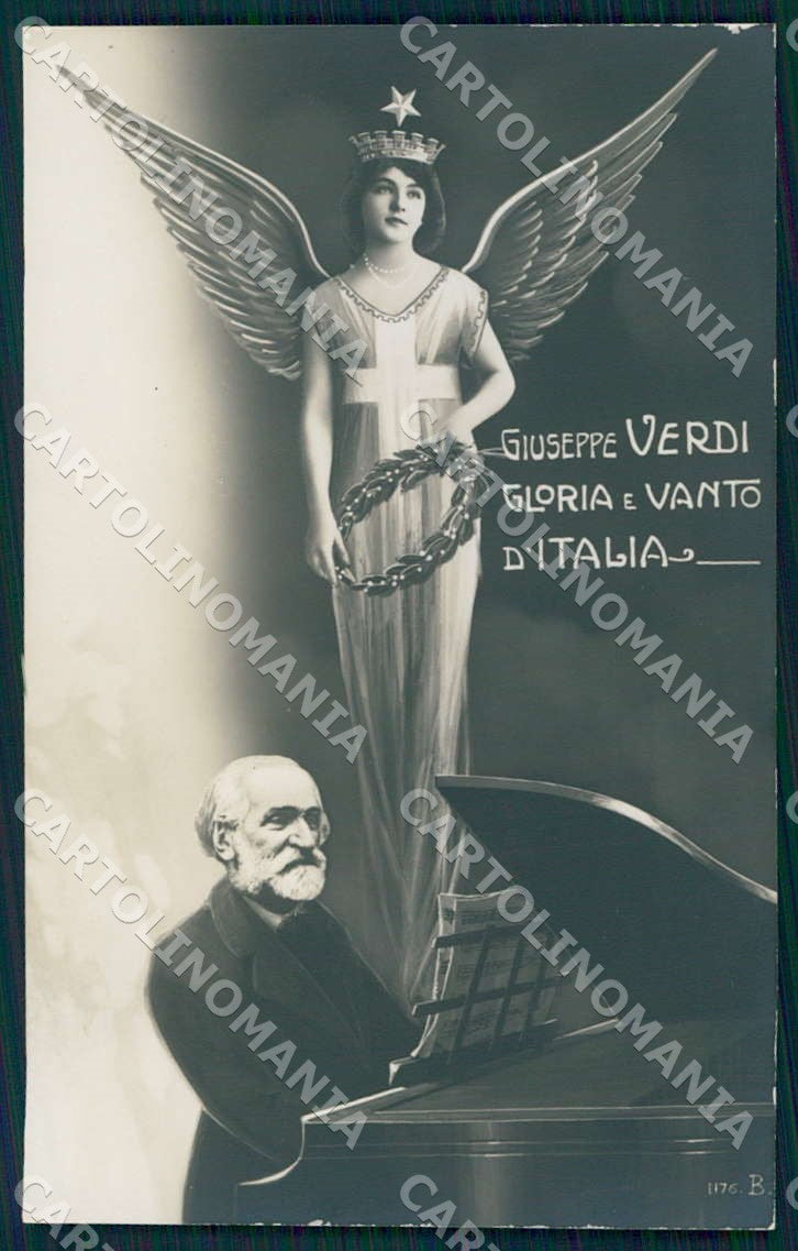 Artist Bertiglia Giuseppe Verdi Allogoria Italia 1176 Foto cartolina WX7241 – fronte