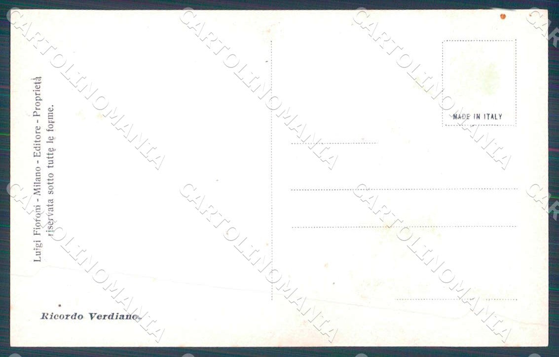Artist Bertiglia Giuseppe Verdi Allogoria Italia 1176 Foto cartolina WX7241 – retro