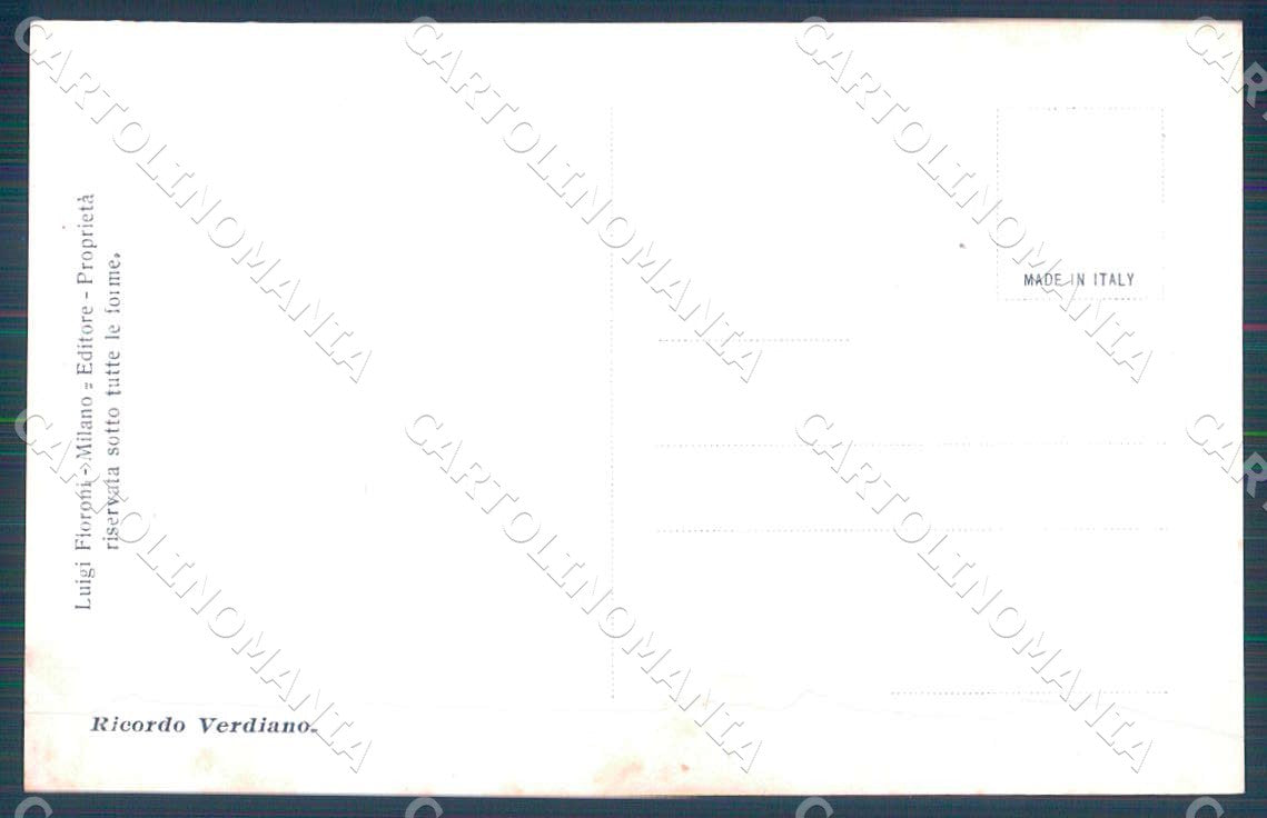 Artist Bertiglia Giuseppe Verdi Bambino Messa Organo Foto cartolina WX7242 – retro