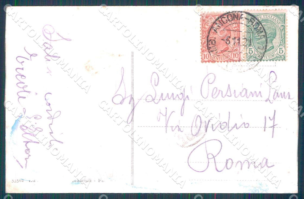 Perugia Foligno Porta Firenze Diligenza per Bevagna ABRASA cartolina WX7252 – retro