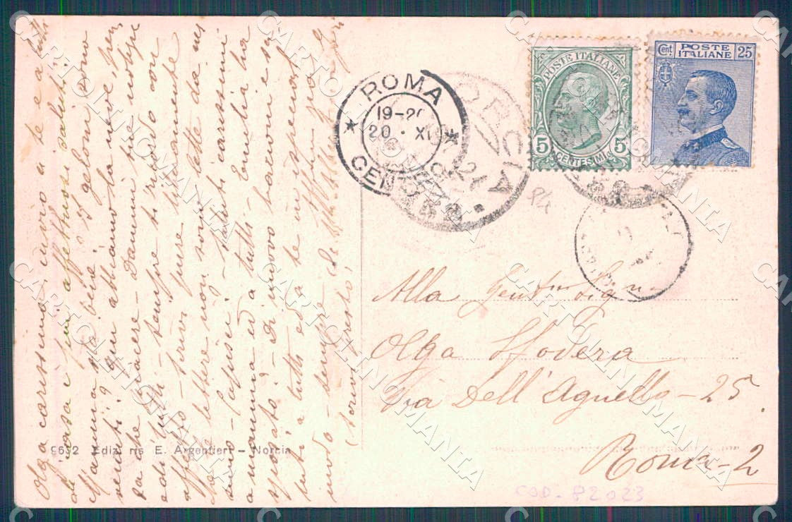 Perugia Norcia Piazza Amedeo cartolina WX7254 – retro