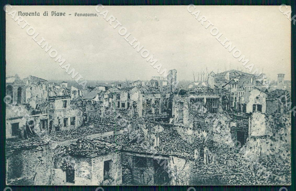 Venezia Noventa di Piave Panorama Rovine WW1 cartolina WX7258 – fronte