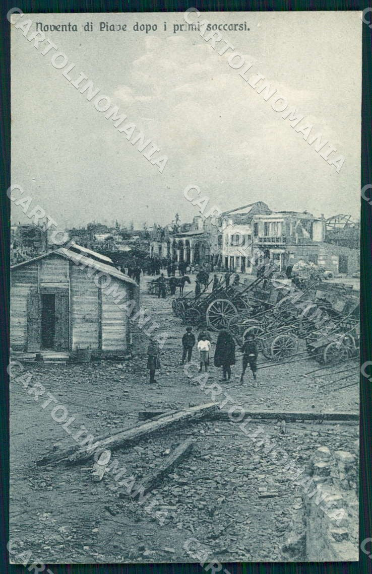 Venezia Noventa di Piave Panorama Rovine WW1 Primi Soccorsi cartolina WX7259 – fronte